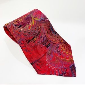 Cosette Originals Austin Texas Necktie Red Swirls